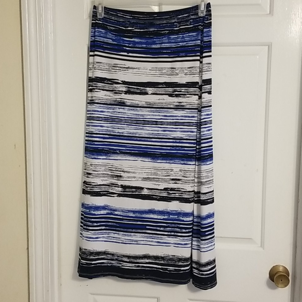S Long striped skirt